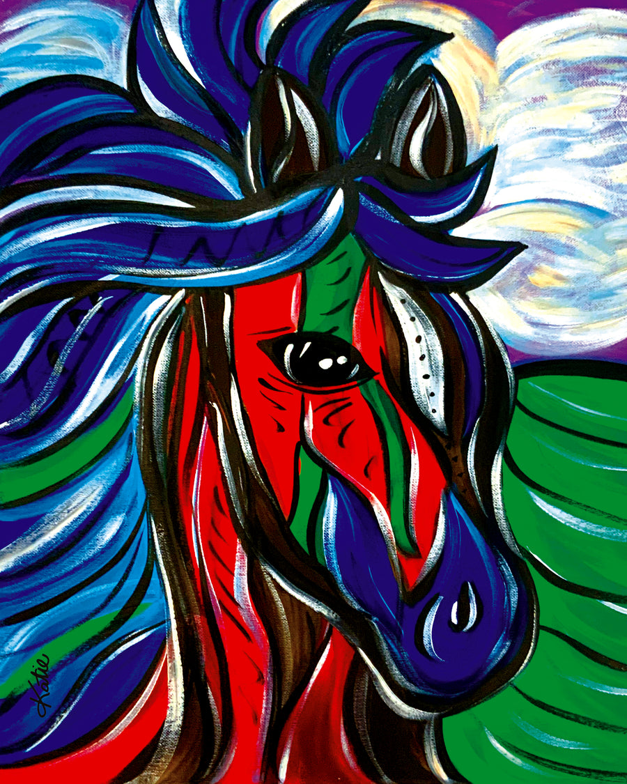 'Bronco Fun' Paper Print