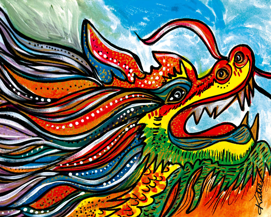 'Chinese Dragon' Paper Print