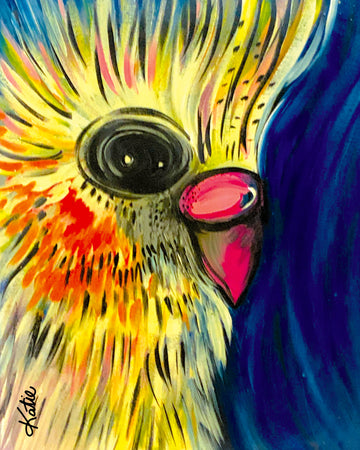 'Cockatiel Blue' Paper Print