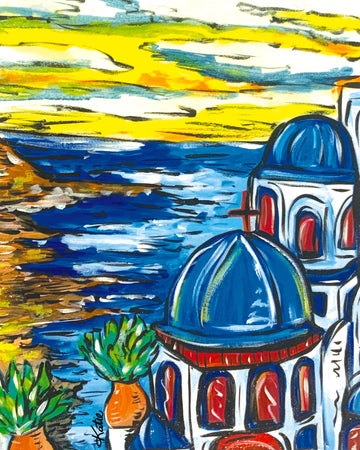 'Greece Beach Vibes' Paper Print