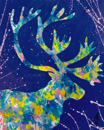 'Moose Splat' Paper Print