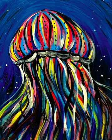 'Mushroom Jellyfish' Paper Print
