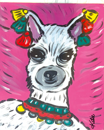 'Pink Tassel Llama' Paper Print