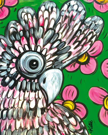 'Pretty Pink Cockatoo' Paper Print