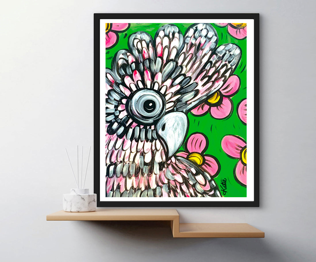 'Pretty Pink Cockatoo' Paper Print