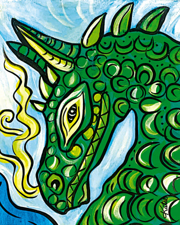 'Puff The Magic Dragon' Paper Print