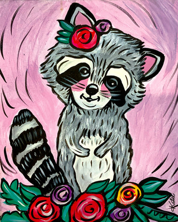 'Rosie Racoon' Paper Print