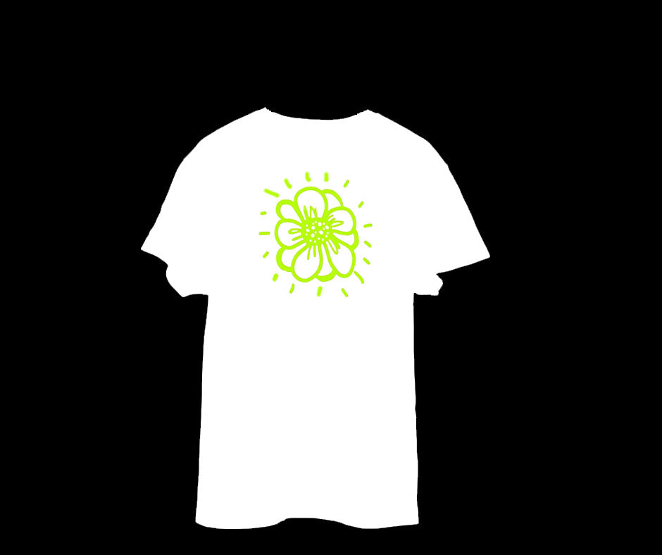 Katie the Artist SPRING Flower SERIES White shirt