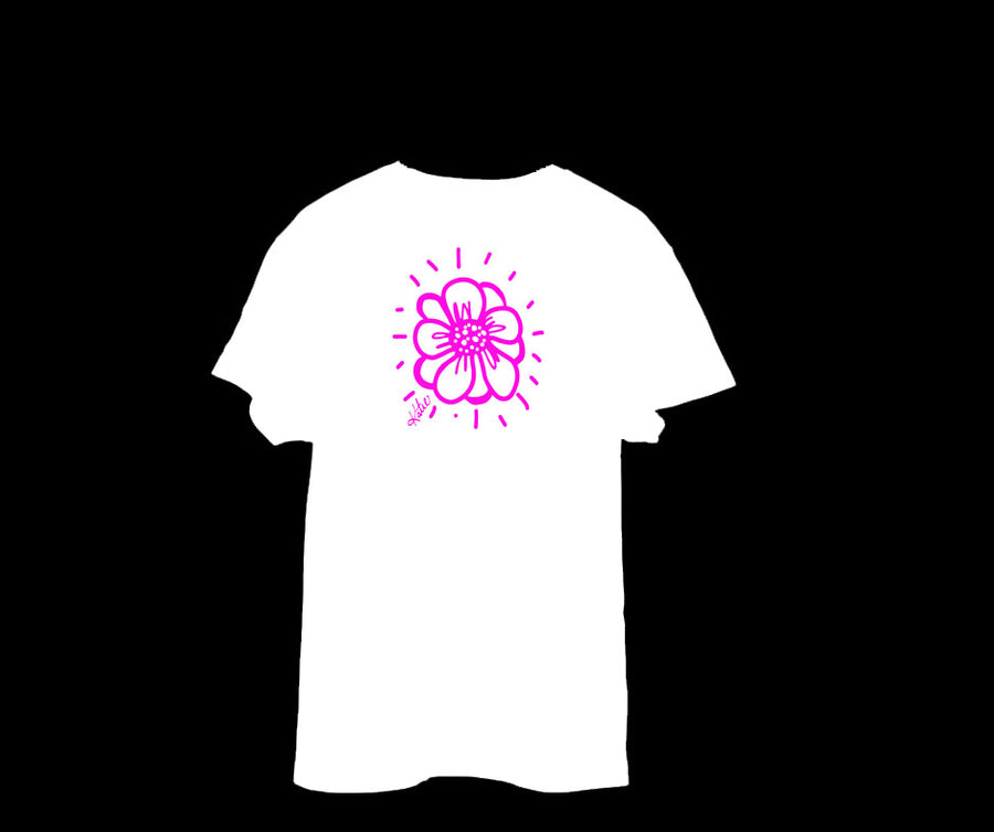 Katie the Artist SPRING Flower SERIES White shirt